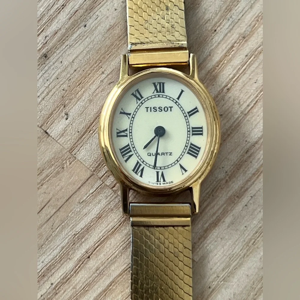 Tissot Gold Plated Super Rare Luxury Vintage Ladies Watch Gold Bracelet